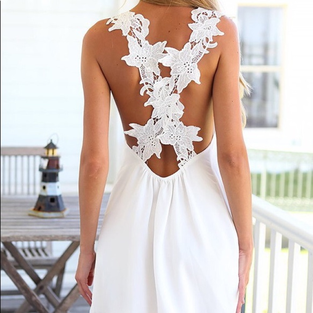 Open Back Mini Dress